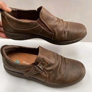 Baretraps + Posture Women's Jemma Brown Leather Slip On Comfort Loafers Size 8M